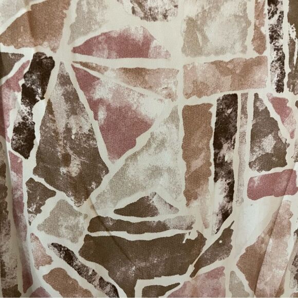 Entro Boho Tiered Mini Dress Geometric Lightweight Tunic Cottage Flowy small NWT - Picture 14 of 14